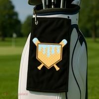 Baseball Drip Ice Cream Waffle Cone Bat Sports Golf Towel thumb 2