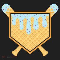Baseball Drip Ice Cream Waffle Cone Bat Sports Golf Towel thumb 3