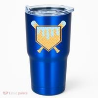 Baseball Drip Ice Cream Waffle Cone Bat Sports Tumbler thumb 0