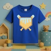 Baseball Drip Ice Cream Waffle Cone Bat Sports Toddler T-Shirt thumb 3