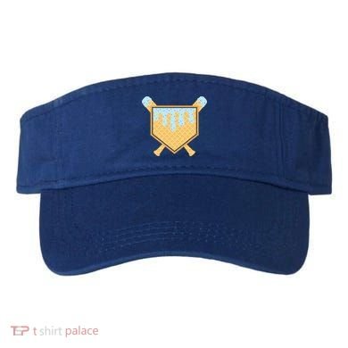 Baseball Drip Ice Cream Waffle Cone Bat Sports Visor