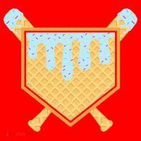 Baseball Drip Ice Cream Waffle Cone Bat Sports Santa Hat thumb 1