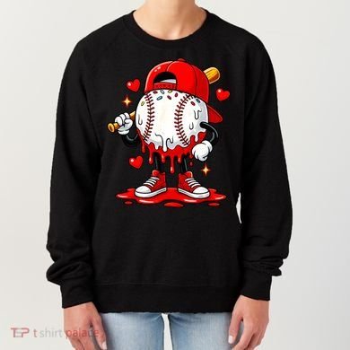 Baseball Drip Ice Cream Apparel Valentines Day Women's Sweatshirt