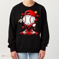 Baseball Drip Ice Cream Apparel Valentines Day Women's Sweatshirt thumb 0
