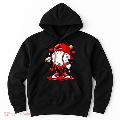 Baseball Drip Ice Cream Apparel Valentines Day Hoodie