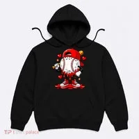 Baseball Drip Ice Cream Apparel Valentines Day Hoodie thumb 0
