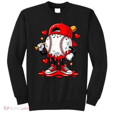 Baseball Drip Ice Cream Apparel Valentines Day Sweatshirt