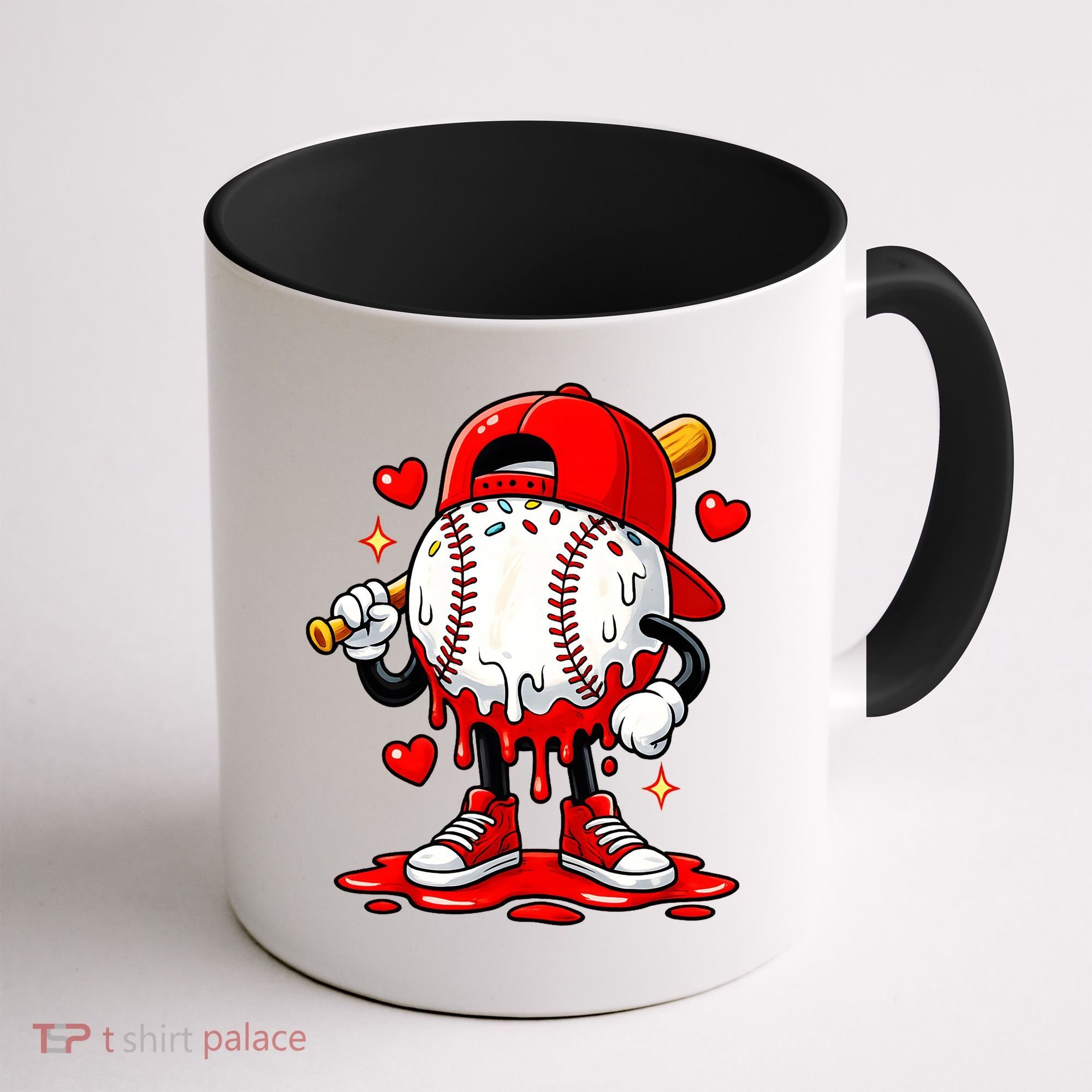 Baseball Drip Ice Cream Apparel Valentines Day Coffee Mug