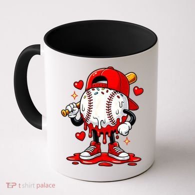 Baseball Drip Ice Cream Apparel Valentines Day Coffee Mug