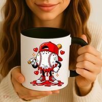 Baseball Drip Ice Cream Apparel Valentines Day Coffee Mug thumb 3