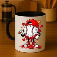 Baseball Drip Ice Cream Apparel Valentines Day Coffee Mug thumb 4