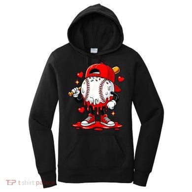 Baseball Drip Ice Cream Apparel Valentines Day Women's Hoodie