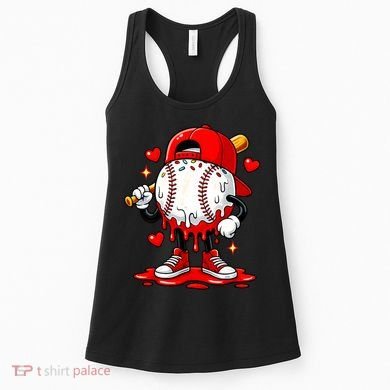 Baseball Drip Ice Cream Apparel Valentines Day Women's Tank Top