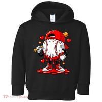 Baseball Drip Ice Cream Apparel Valentines Day Toddler Hoodie thumb 0