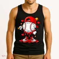Baseball Drip Ice Cream Apparel Valentines Day Tank Top thumb 3