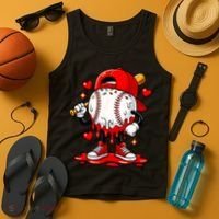 Baseball Drip Ice Cream Apparel Valentines Day Tank Top thumb 4