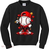Baseball Drip Ice Cream Apparel Valentines Day Kids Sweatshirt thumb 0