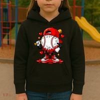Baseball Drip Ice Cream Apparel Valentines Day Kids Hoodie thumb 3
