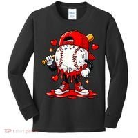 Baseball Drip Ice Cream Apparel Valentines Day Kids Long Sleeve Shirt thumb 0