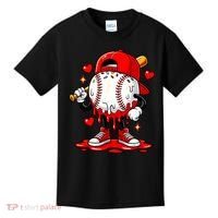Baseball Drip Ice Cream Apparel Valentines Day Kids T-Shirt thumb 0
