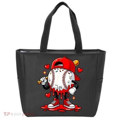 Baseball Drip Ice Cream Apparel Valentines Day Tote Bag