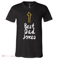 Best Dad Jokes Arrow Funny Gift V-Neck T-Shirt thumb 0