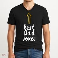 Best Dad Jokes Arrow Funny Gift V-Neck T-Shirt thumb 2