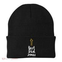 Best Dad Jokes Arrow Funny Gift Beanie thumb 0