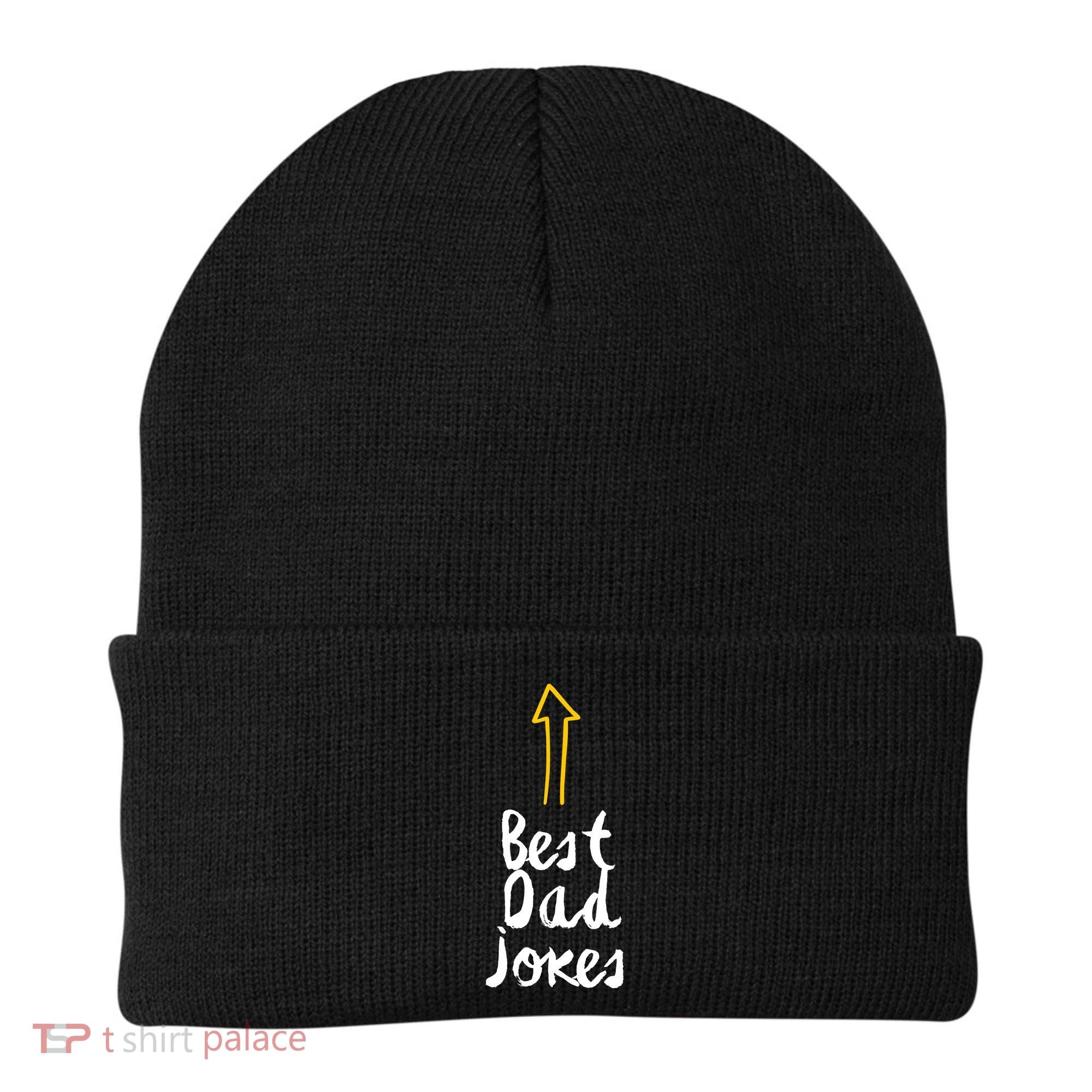 Best Dad Jokes Arrow Funny Gift Beanie