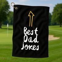Best Dad Jokes Arrow Funny Gift Golf Towel thumb 1