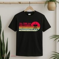 BBQ Dad Joke Ill Feed All You Fuckers Barbecue Cookout Chef T-Shirt thumb 2