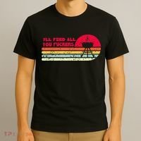 BBQ Dad Joke Ill Feed All You Fuckers Barbecue Cookout Chef T-Shirt thumb 3