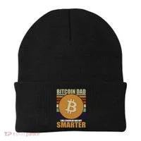 Bitcoin Dad Just Like A Regular Dad But Smarter Beanie thumb 0