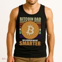 Bitcoin Dad Just Like A Regular Dad But Smarter Tank Top thumb 3