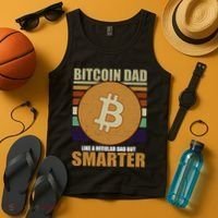 Bitcoin Dad Just Like A Regular Dad But Smarter Tank Top thumb 4