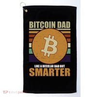 Bitcoin Dad Just Like A Regular Dad But Smarter Golf Towel thumb 0