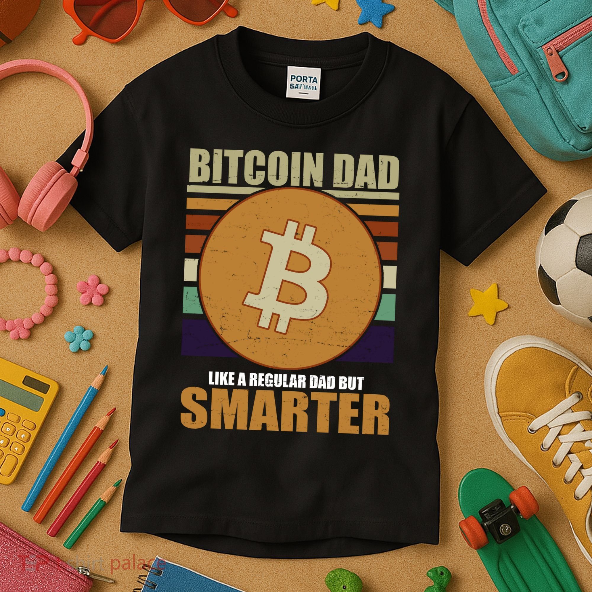 Bitcoin Dad Just Like A Regular Dad But Smarter Kids T-Shirt