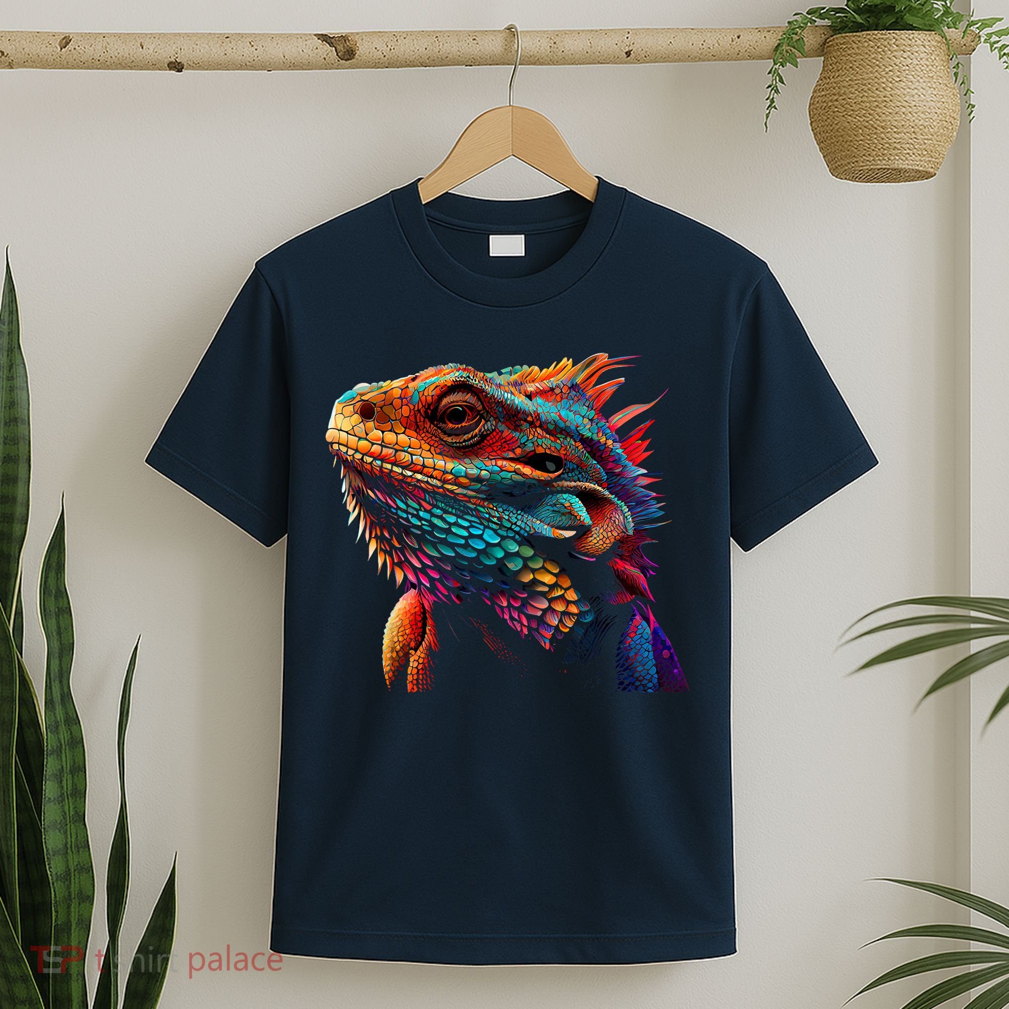 Bearded Dragon Lover Fun Colorful Cool Painting Art Cute Pet T-Shirt