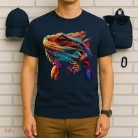 Bearded Dragon Lover Fun Colorful Cool Painting Art Cute Pet T-Shirt thumb 6