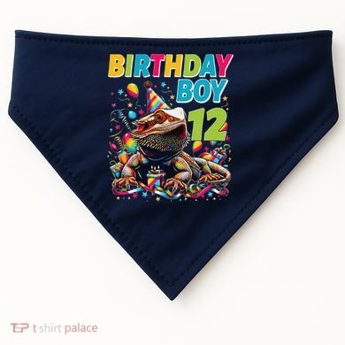 Bearded Dragon Lizard12th Birthday 12 Year Old USA-Made Doggie Bandana