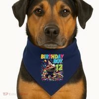 Bearded Dragon Lizard12th Birthday 12 Year Old USA-Made Doggie Bandana thumb 1