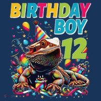 Bearded Dragon Lizard12th Birthday 12 Year Old Polo thumb 2
