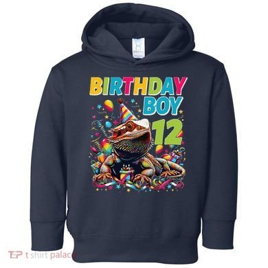 Bearded Dragon Lizard12th Birthday 12 Year Old Toddler Hoodie