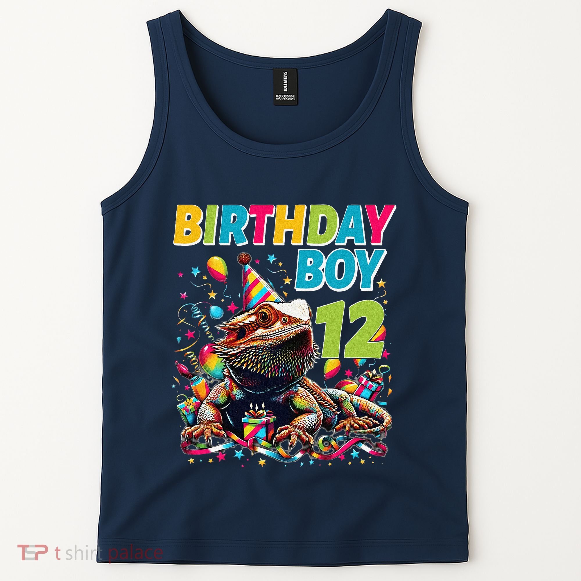 Bearded Dragon Lizard12th Birthday 12 Year Old Tank Top