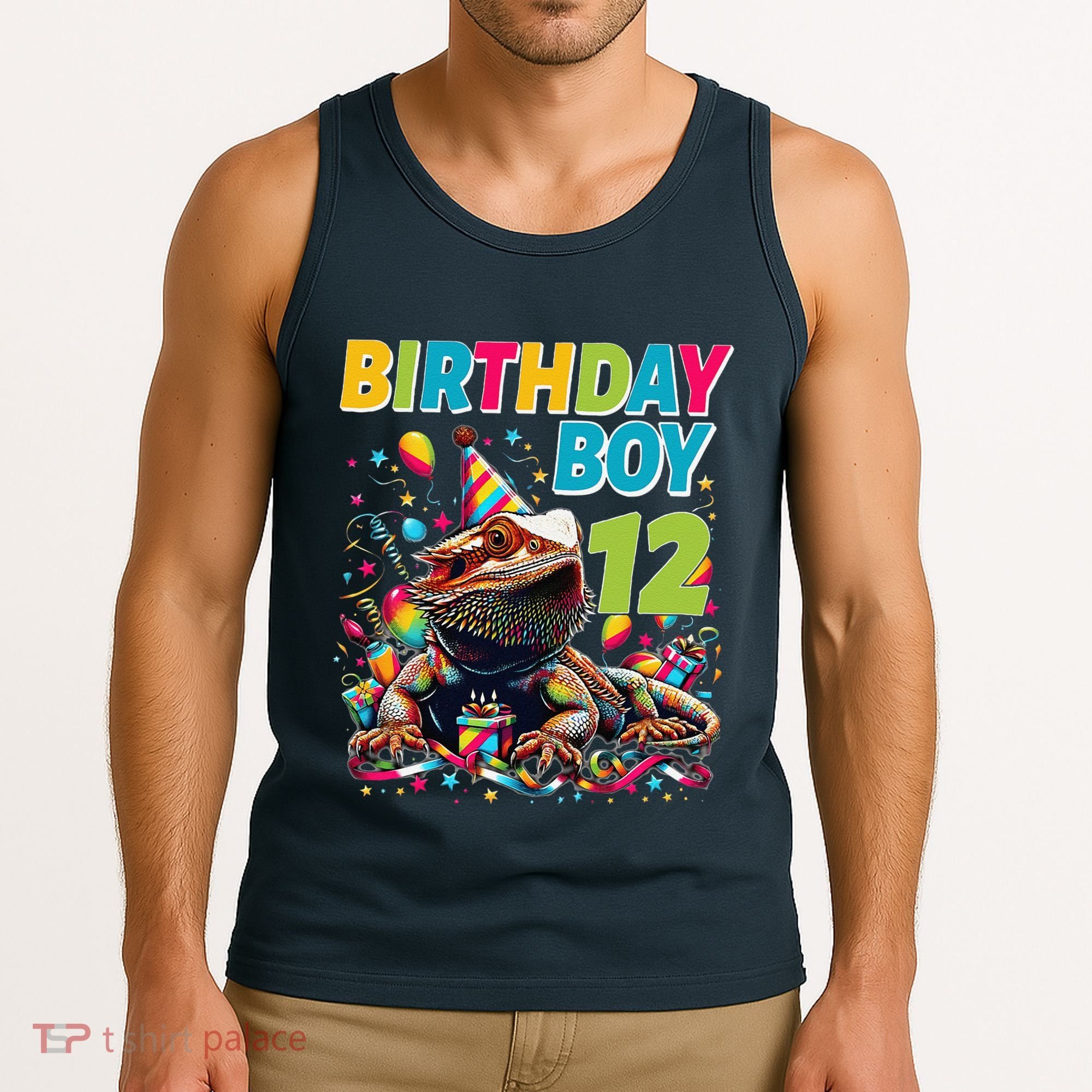 Bearded Dragon Lizard12th Birthday 12 Year Old Tank Top