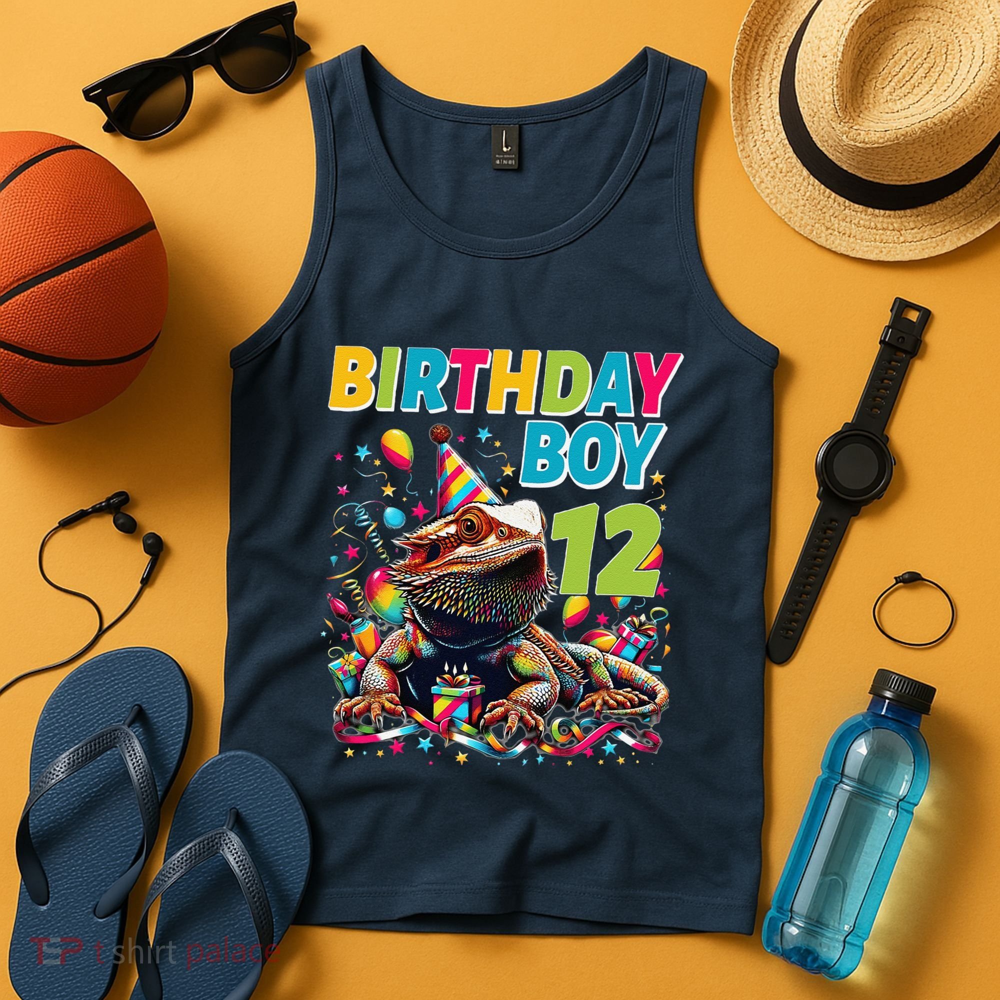 Bearded Dragon Lizard12th Birthday 12 Year Old Tank Top