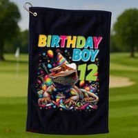 Bearded Dragon Lizard12th Birthday 12 Year Old Golf Towel thumb 1