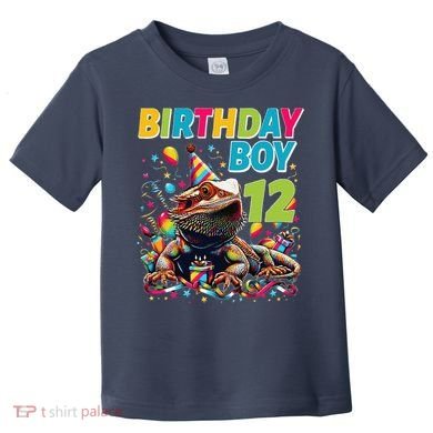 Bearded Dragon Lizard12th Birthday 12 Year Old Toddler T-Shirt
