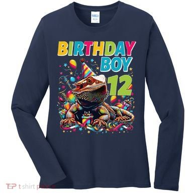 Bearded Dragon Lizard12th Birthday 12 Year Old Women's Long Sleeve Shirt