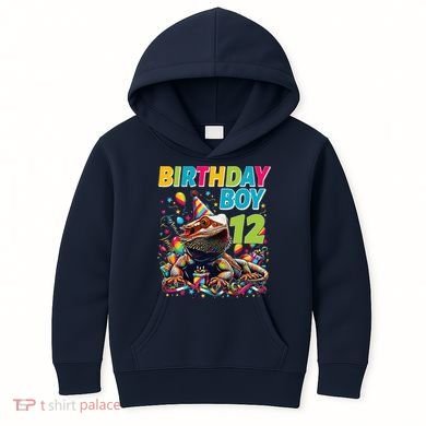 Bearded Dragon Lizard12th Birthday 12 Year Old Kids Hoodie
